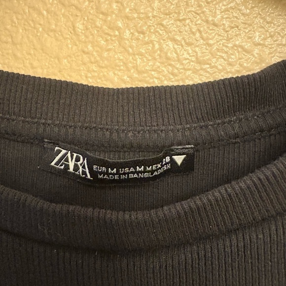 Zara Black Sleeveless Top w/ Side Ties Size M - Picture 2 of 4